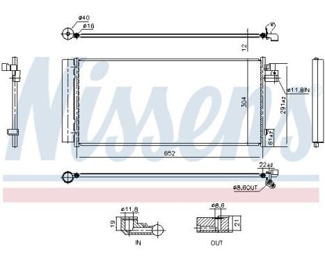 Condenser, air conditioning **FIRST FIT** 941242 Nissens