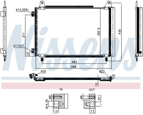 Condenser, air conditioning **FIRST FIT** 941243 Nissens