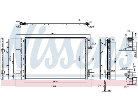 Condenser, air conditioning **FIRST FIT** 941283 Nissens