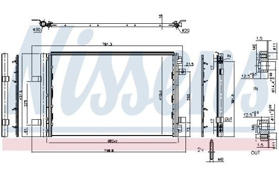 Condenser, air conditioning **FIRST FIT** 941283 Nissens