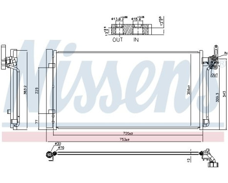 Condenser, air conditioning ** FIRST FIT ** 941287 Nissens