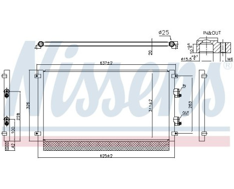 Condenser, air conditioning ** FIRST FIT ** 941294 Nissens