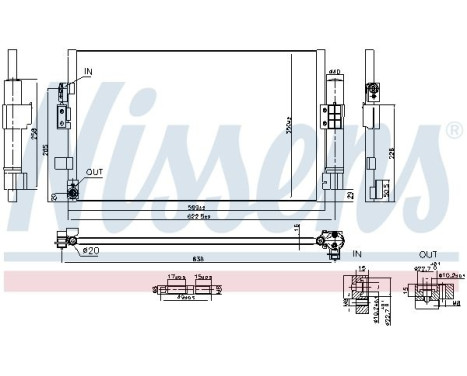 Condenser, air conditioning ** FIRST FIT ** 941298 Nissens