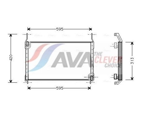 Condenser, air conditioning FT5172 Ava Quality Cooling