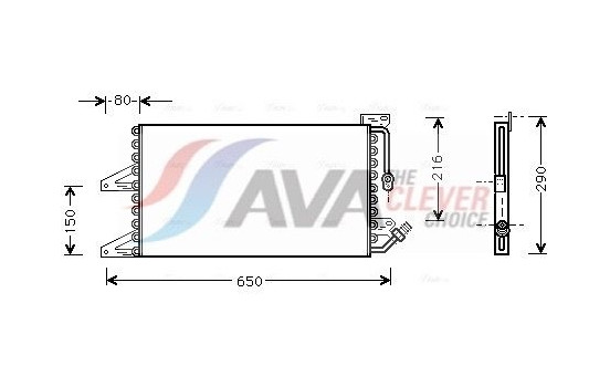 Condenser, air conditioning FT5205 Ava Quality Cooling