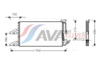 Condenser, air conditioning FT5215 Ava Quality Cooling