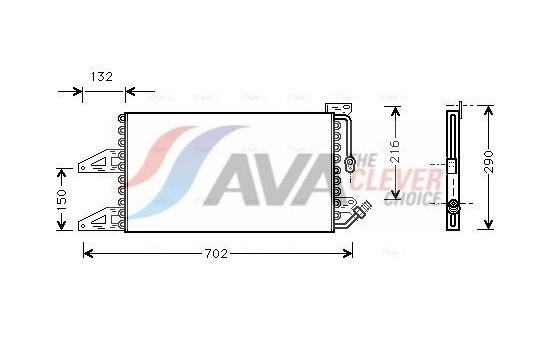 Condenser, air conditioning FT5215 Ava Quality Cooling