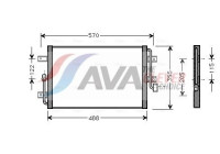 Condenser, air conditioning FT5245 Ava Quality Cooling