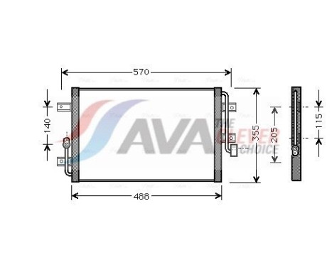 Condenser, air conditioning FT5246 Ava Quality Cooling