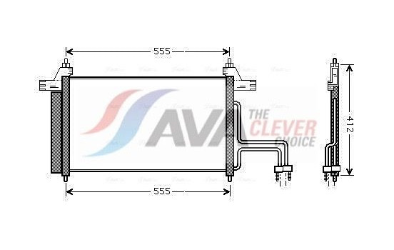 Condenser, air conditioning FT5253D Ava Quality Cooling