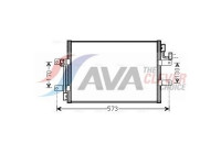 Condenser, air conditioning FT5393 Ava Quality Cooling