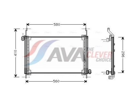 Condenser, air conditioning FTA5127 Ava Quality Cooling