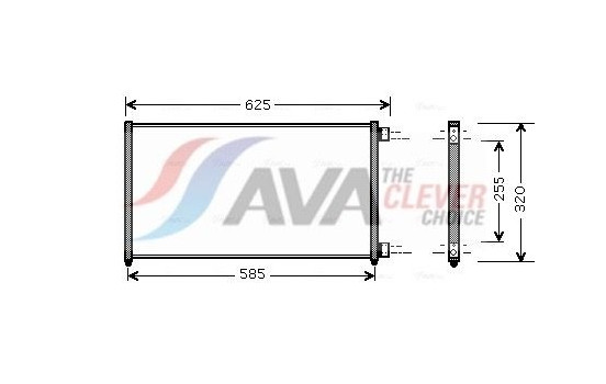 Condenser, air conditioning FTA5256 Ava Quality Cooling
