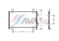 Condenser, air conditioning FTA5302 Ava Quality Cooling