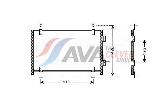 Condenser, air conditioning FTA5302 Ava Quality Cooling