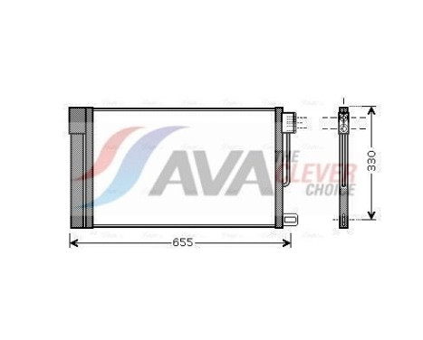 Condenser, air conditioning FTA5314D Ava Quality Cooling, Image 2