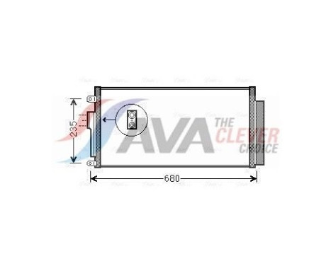 Condenser, air conditioning FTA5386D Ava Quality Cooling, Image 2