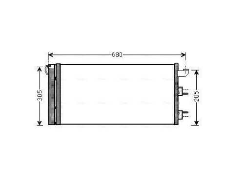 Condenser, air conditioning FTA5406D Ava Quality Cooling, Image 2