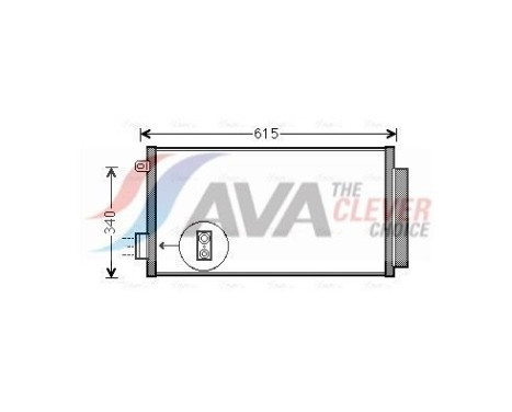 Condenser, air conditioning FTA5412D Ava Quality Cooling, Image 2