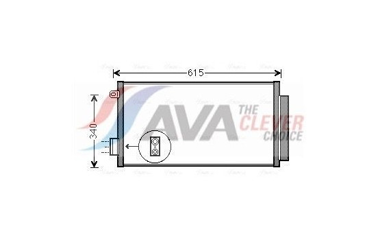 Condenser, air conditioning FTA5412D Ava Quality Cooling, Image 2