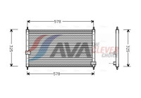 Condenser, air conditioning HD5062 Ava Quality Cooling