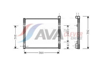 Condenser, air conditioning HD5095 Ava Quality Cooling