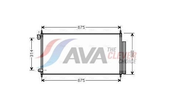 Condenser, air conditioning HD5185D Ava Quality Cooling, Image 2