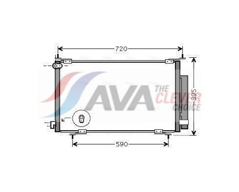 Condenser, air conditioning HD5201D Ava Quality Cooling, Image 2
