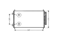 Condenser, air conditioning HD5214D Ava Quality Cooling