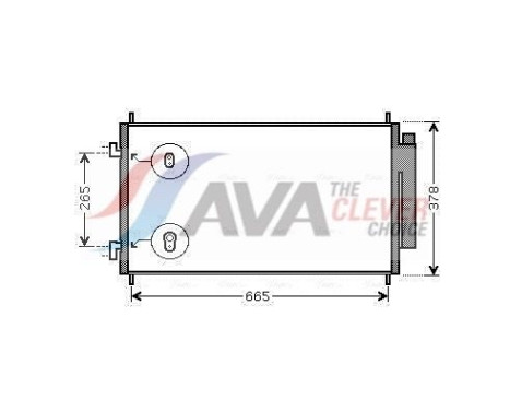 Condenser, air conditioning HD5214D Ava Quality Cooling, Image 2
