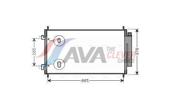 Condenser, air conditioning HD5214D Ava Quality Cooling, Image 2