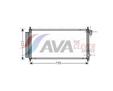 Condenser, air conditioning HD5222D Ava Quality Cooling, Image 2