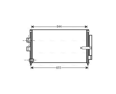 Condenser, air conditioning HD5223D Ava Quality Cooling, Image 2