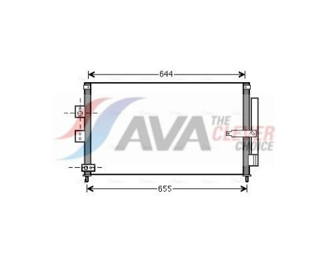 Condenser, air conditioning HD5223D Ava Quality Cooling, Image 2