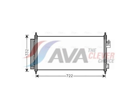 Condenser, air conditioning HD5248D Ava Quality Cooling, Image 2