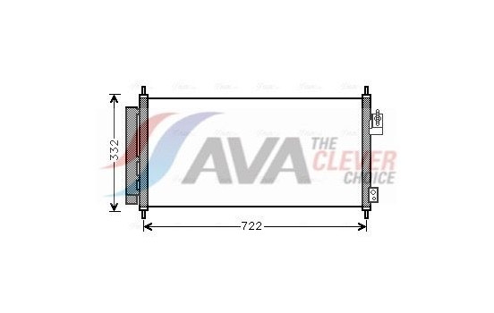 Condenser, air conditioning HD5248D Ava Quality Cooling, Image 2