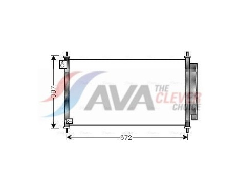 Condenser, air conditioning HD5276D Ava Quality Cooling