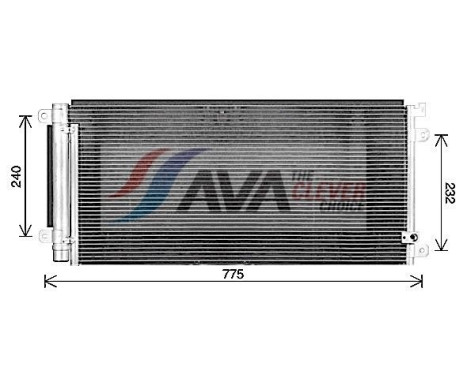 Condenser, air conditioning HD5330D Ava Quality Cooling
