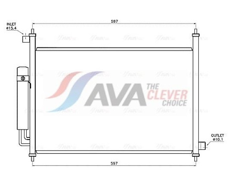 Condenser, air conditioning HD5338D Ava Quality Cooling