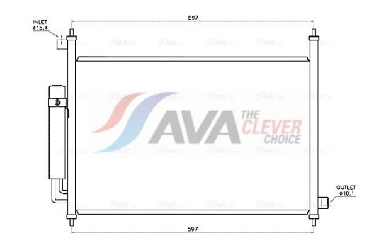 Condenser, air conditioning HD5338D Ava Quality Cooling