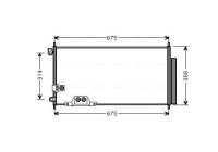 Condenser, air conditioning HDA5239D Ava Quality Cooling