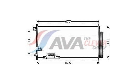 Condenser, air conditioning HDA5239D Ava Quality Cooling