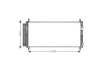 Condenser, air conditioning HDA5264D Ava Quality Cooling
