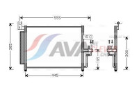 Condenser, air conditioning HY5081D Ava Quality Cooling