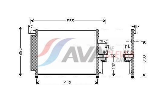 Condenser, air conditioning HY5081D Ava Quality Cooling