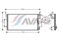 Condenser, air conditioning HY5083 Ava Quality Cooling