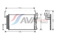 Condenser, air conditioning HY5084D Ava Quality Cooling