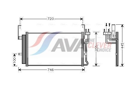 Condenser, air conditioning HY5084D Ava Quality Cooling