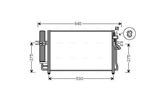 Condenser, air conditioning HY5087D Ava Quality Cooling