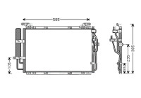 Condenser, air conditioning HY5091D Ava Quality Cooling